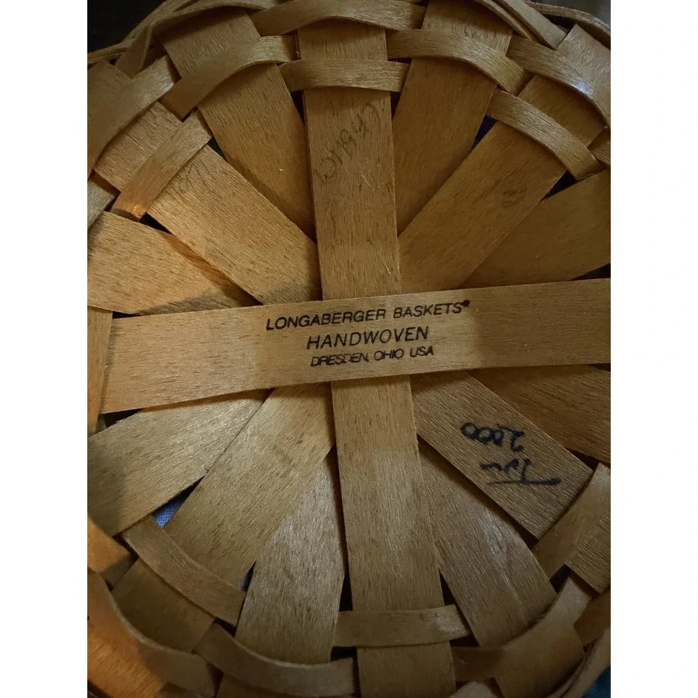 Longaberger 2000 May Series Morning Glory Basket Set Liner Protector USA